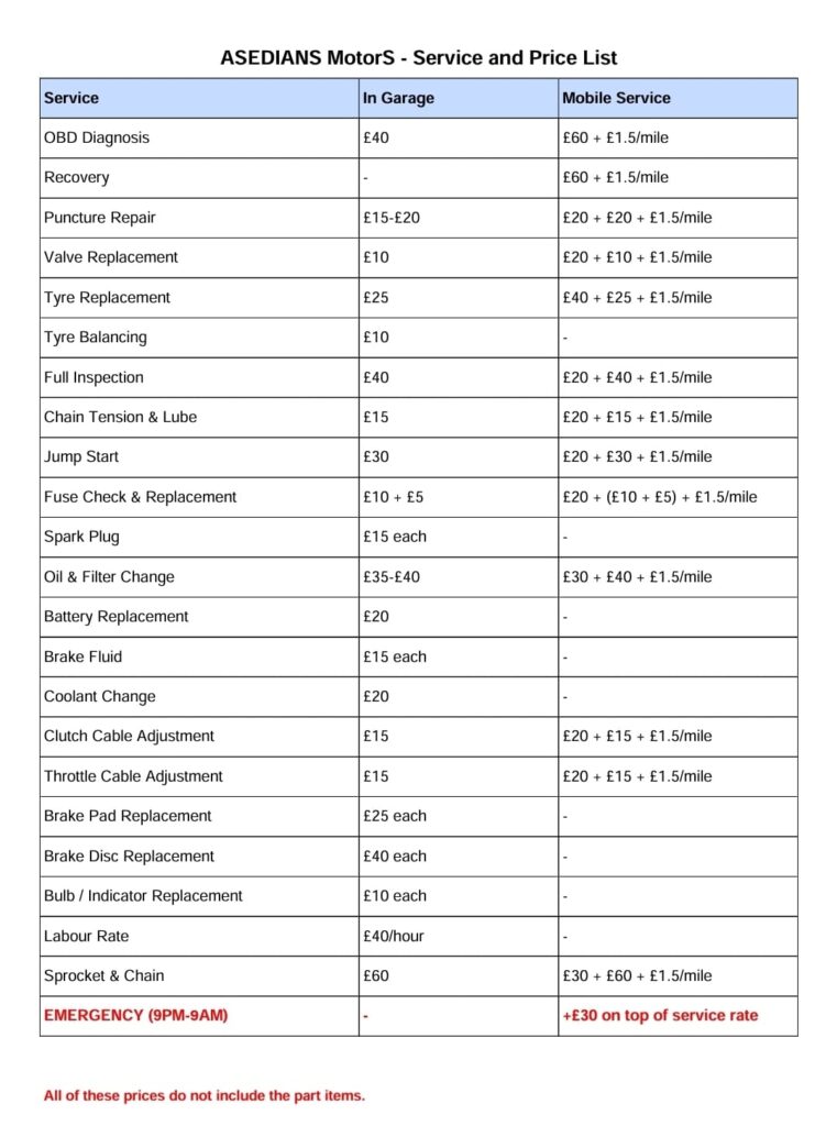 price-list